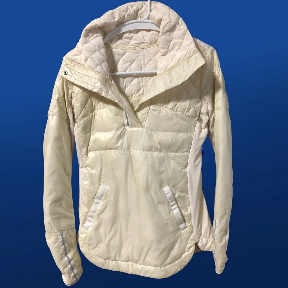 Lululemon What the Fluff Pullover Jacket Windbreaker Women's 6 Cream Beige Run - Picture 3 of 8